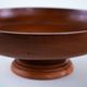 Danish solid teak wood platter on profiled base, 1970s Scandinavian craftsmanship