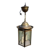 Brass and crystal pendant light