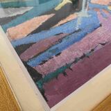 Hsp painting "jazzmen" 1959 by michel ronga (20th century) + frame