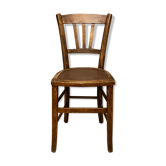 Chaise de ferme avec assise en skaï