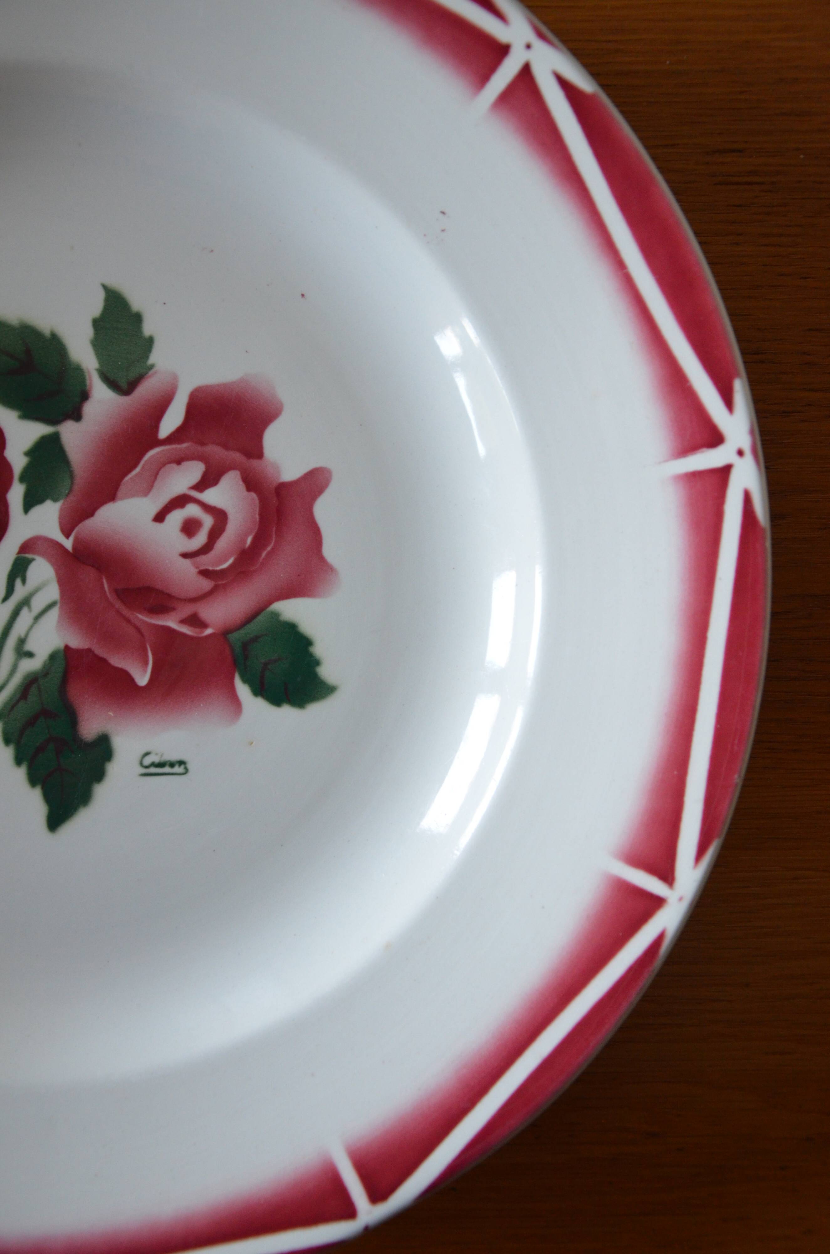 Semi-hollow dish Sarreguemines and Digoin, Cibon collection