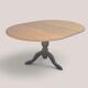 Extendable round table with central leg – Chic country spirit