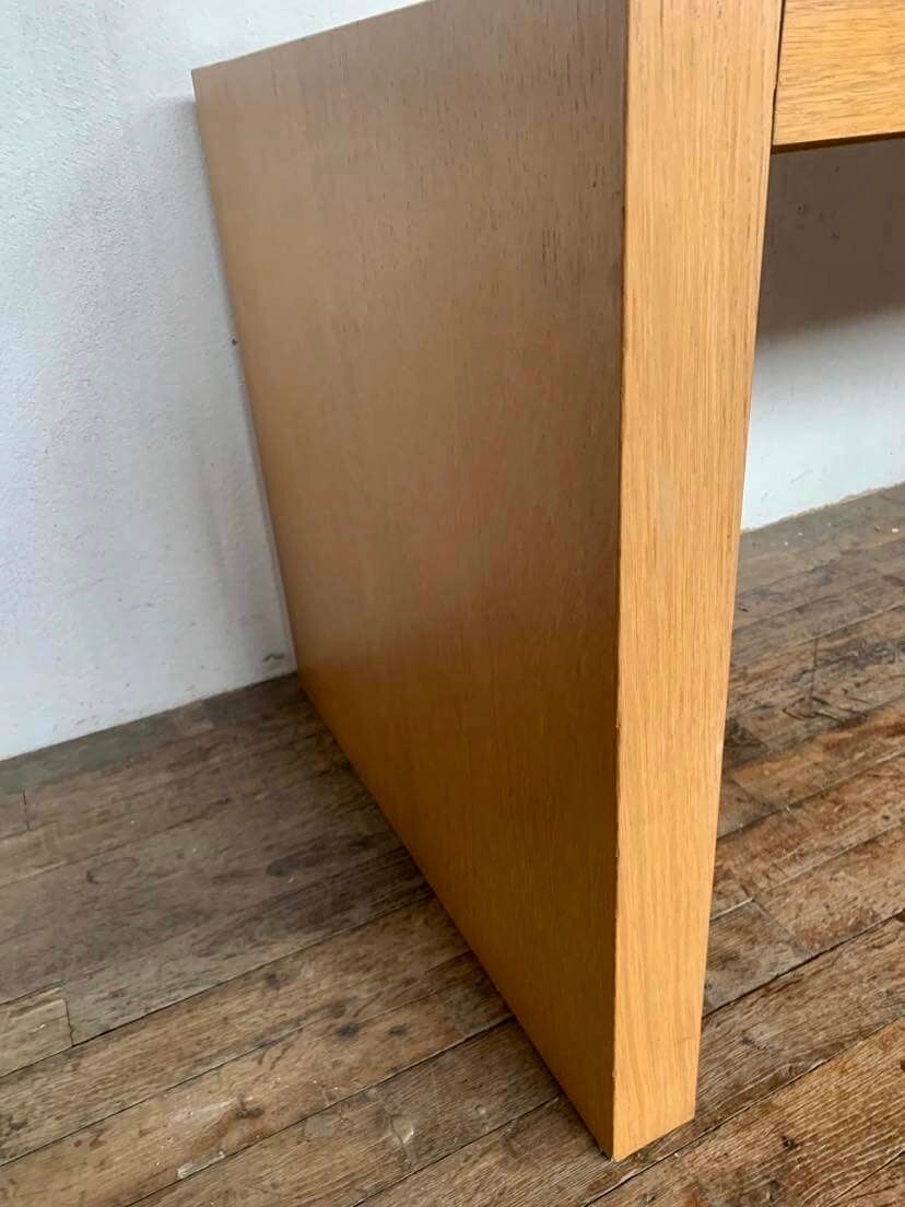 Vintage Modernist design desk with 3 drawers in Light Oak