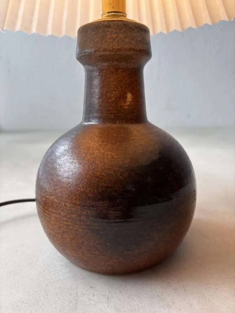 Minimalist ceramic table lamp from Denmark, 1960s.