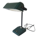 Old Vintage Functional Art Deco Green Enameled Industrial Desk Lamp