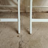 Vintage garden furniture R Gleizes in white painted wood