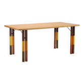 Vintage dining table Karan d'Ache Malobbia, design by Citterio and Nava, 1980s.