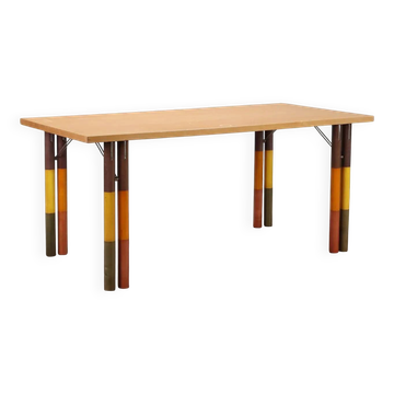 Vintage dining table Karan d'Ache Malobbia, design by Citterio and Nava, 1980s.