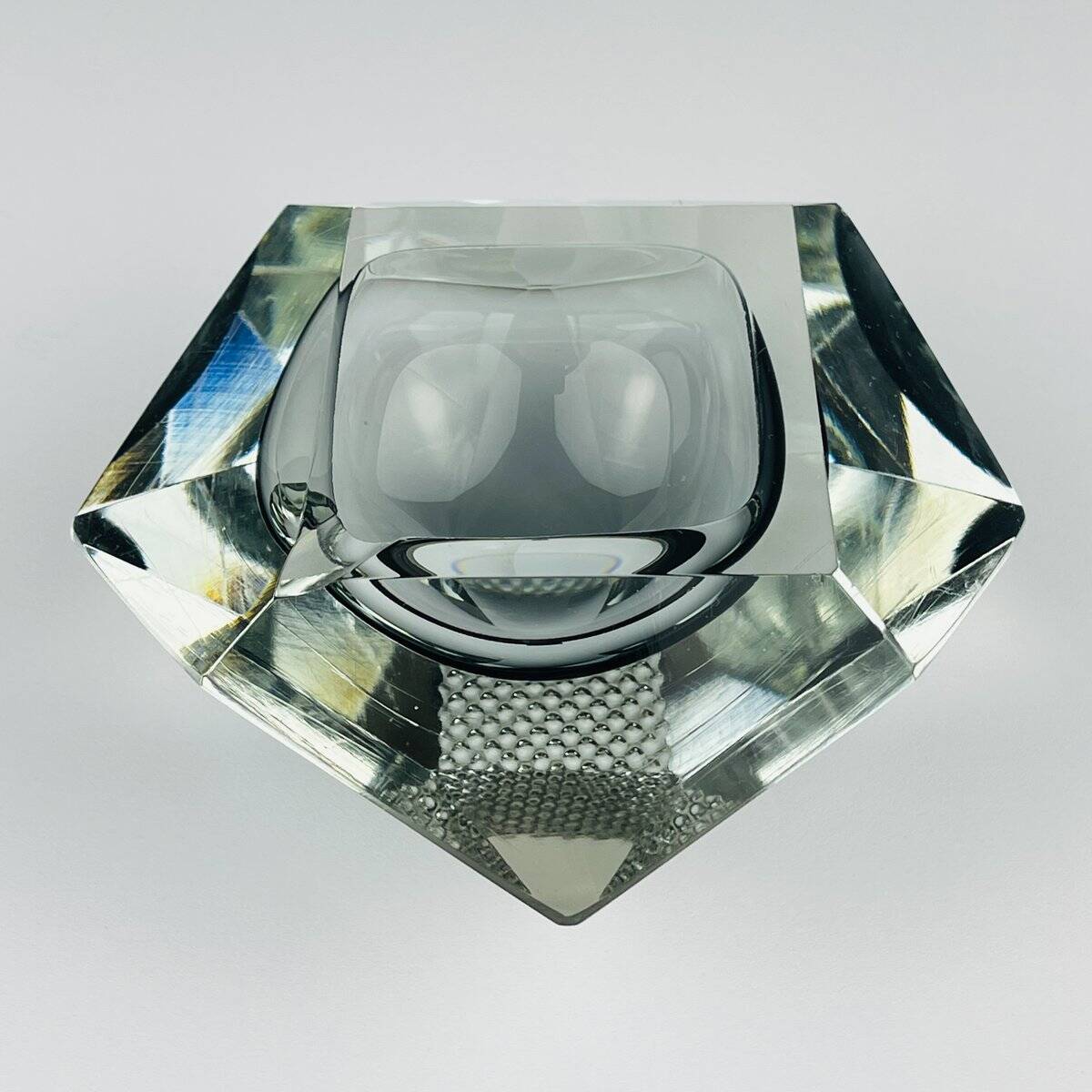 Murano glass ashtray Sommerso, Italy, 1970s