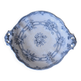 Coupe à fruits Piédouche Sarreguemines Cérès, Décor Fleurs Bleues