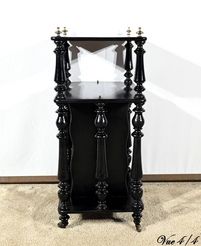 Small music cabinet in blackened pear wood, Napoleon III style – 1900