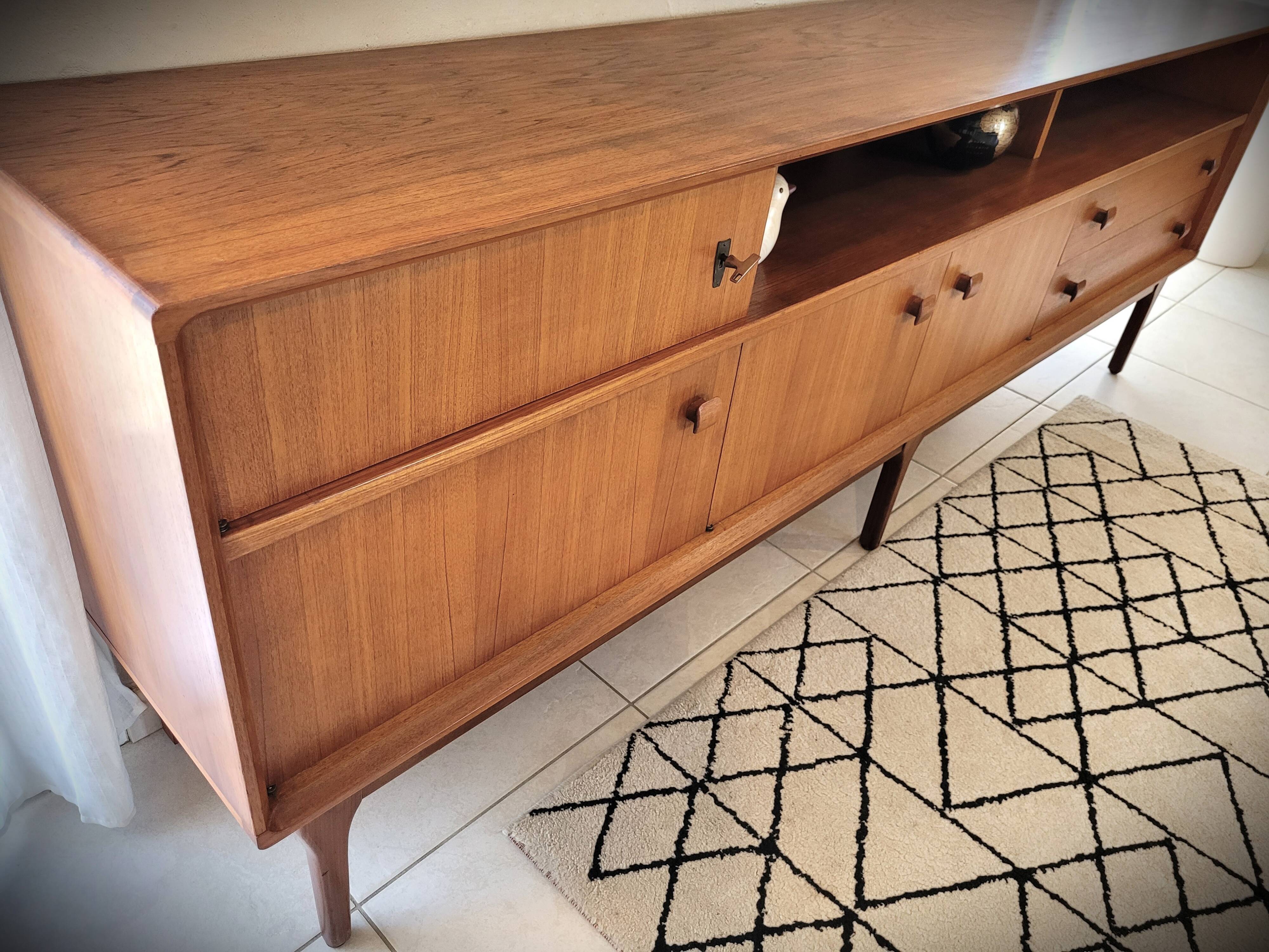 Scandinavian design sideboard in vintage teak