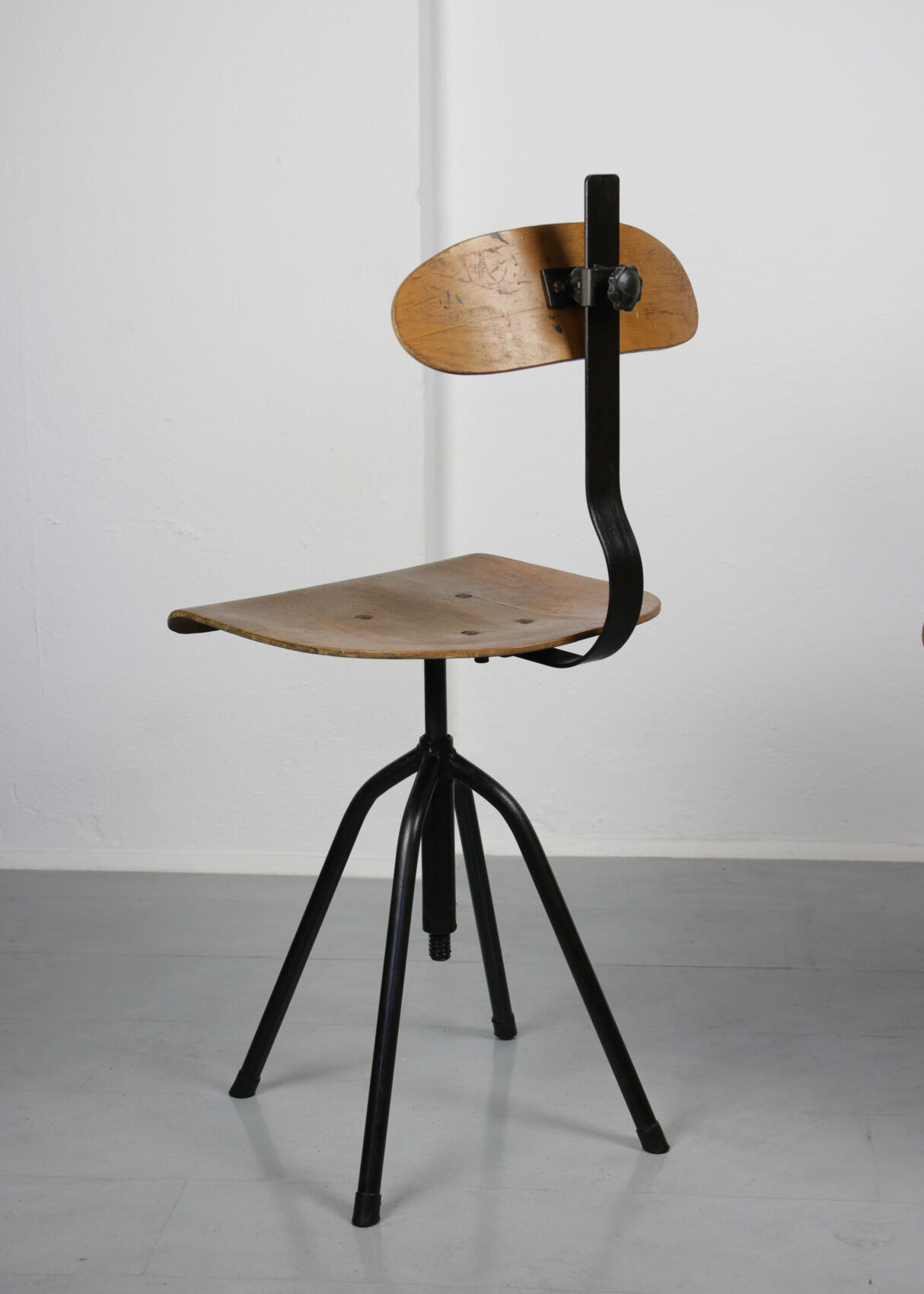 Pair of  swivel chairs industrial black, 1960s