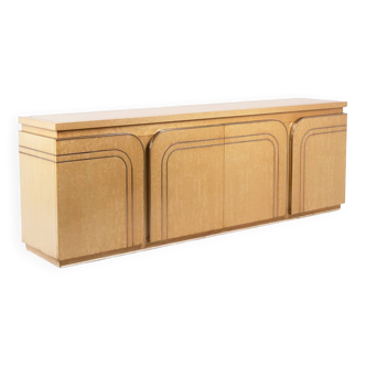 4-door birch wood sideboard. 1970s.