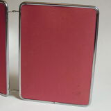 Mirror barber triptych 24 x 17 cm red back