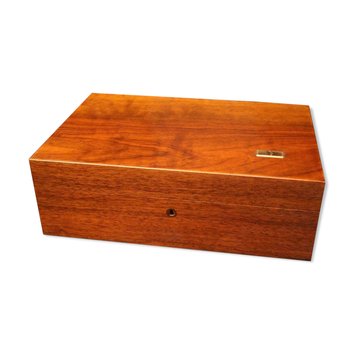 Solid mahogany box like cigar cellar