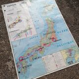 Ancienne carte mdi union indienne pakistan ceylan/japon economique