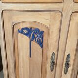 Buffet made of solid cherry wood, late Art Nouveau.