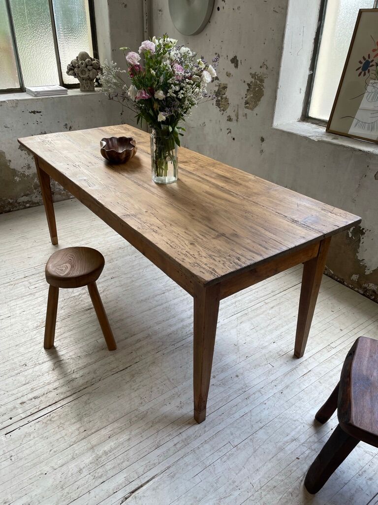 Farm table pine and walnut 2m