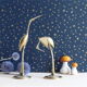Couple of herons, golden brass