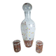 . Murano Glass Decanter with Two Glasses – Handblown Multicolor Millefiori
