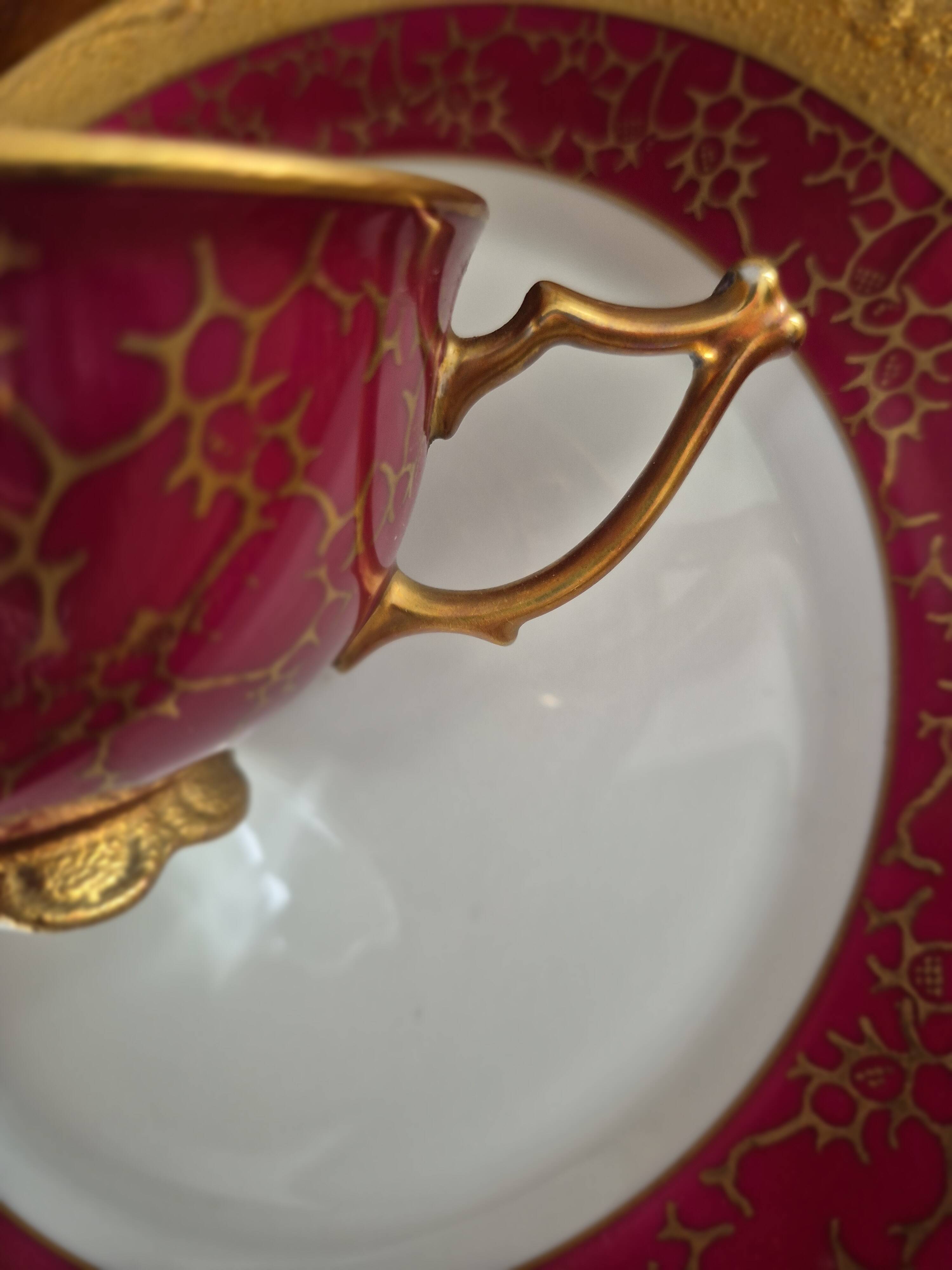 Cup and plate porcelain Graff Von Henneberg Germany vintage