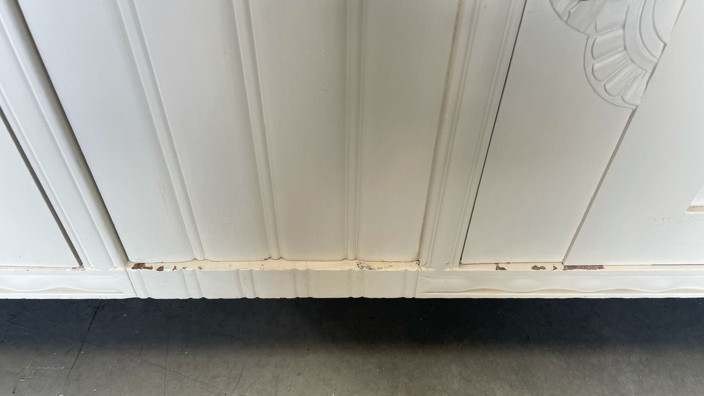 White wooden sideboard