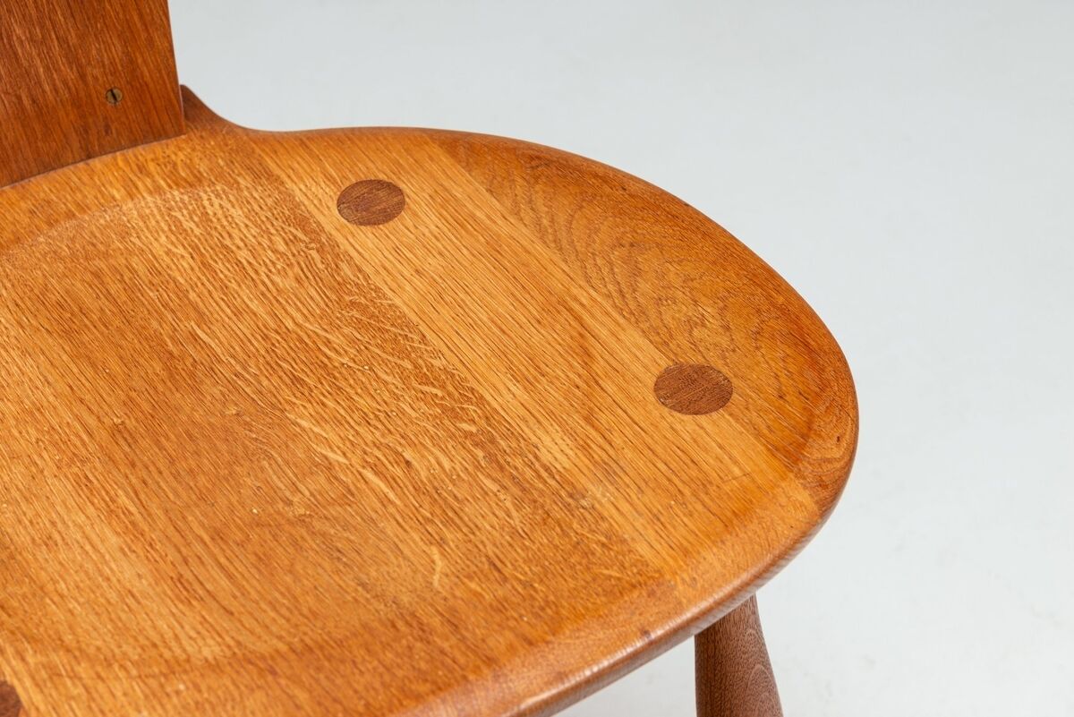Set of four Scandinavian dining chairs in oak Denmark 1960