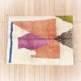 Handmade pure wool rug, traditional artisan, size 150 x 250 cm.