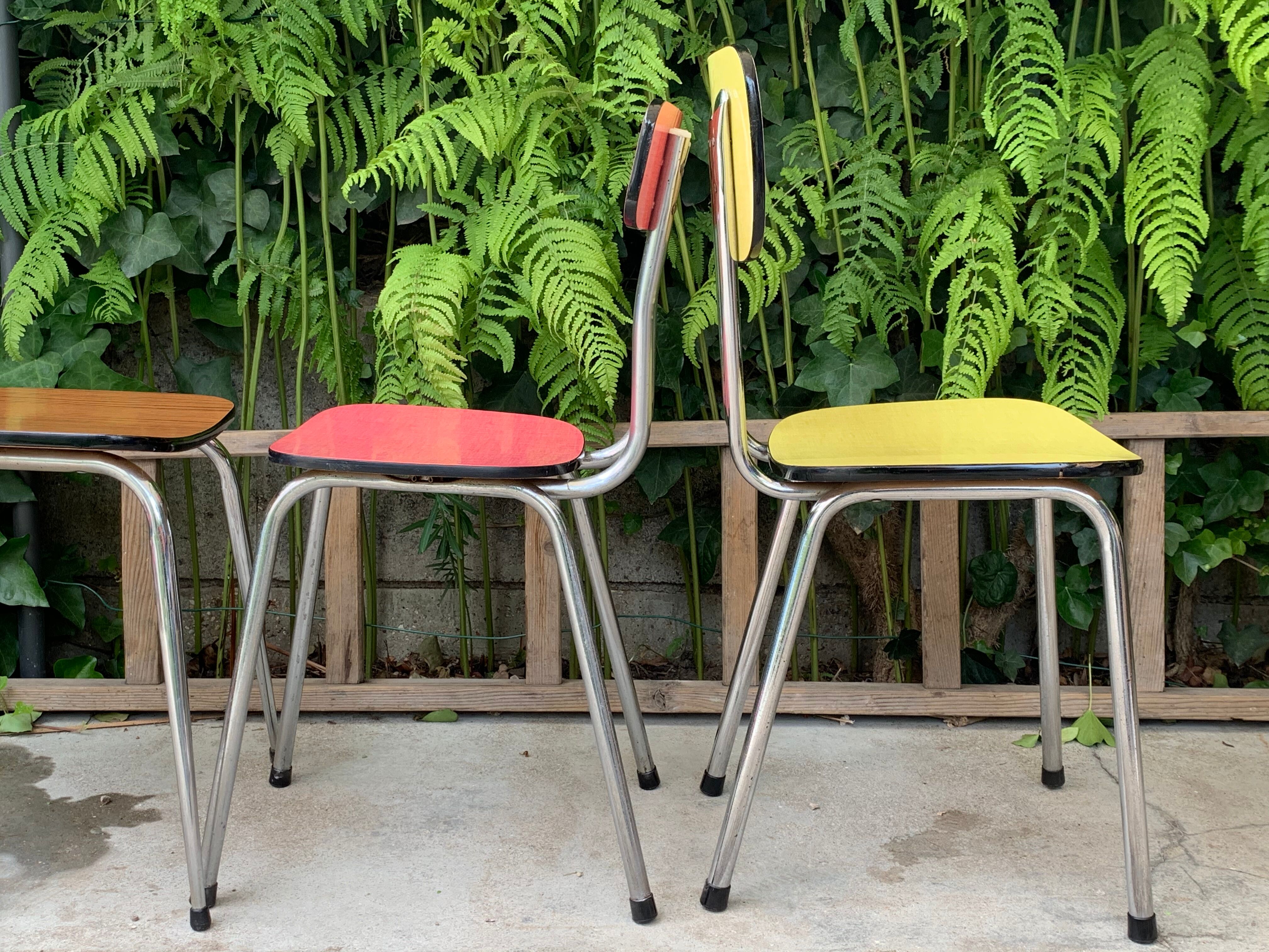 Mismatched formica chairs