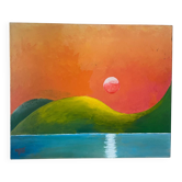 Reflets de lune, moderne, signé William Joël