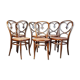 6 art nouveau chairs Fischel N°39 around 1900