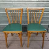 Pair of Baumann bistro chairs n°153