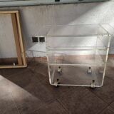 Vintage 70s plexiglass roulette table
