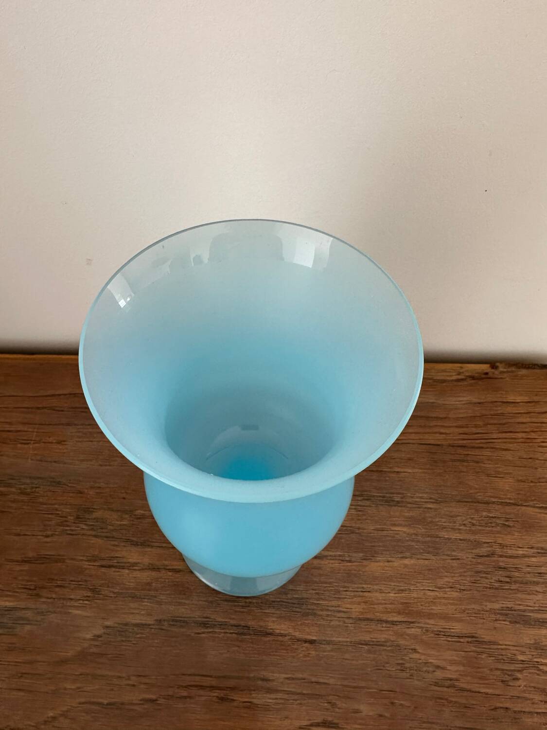 Blue opaline vase