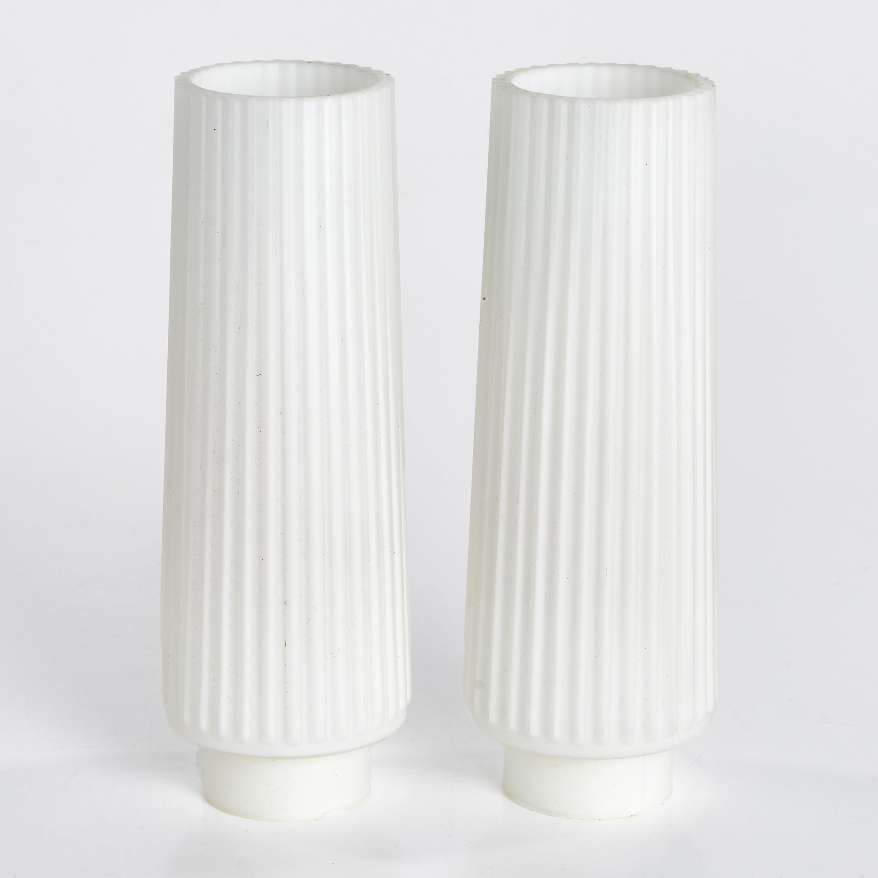 Anonymous Teak and Glass Wall Lights Pair from Sweden 1960