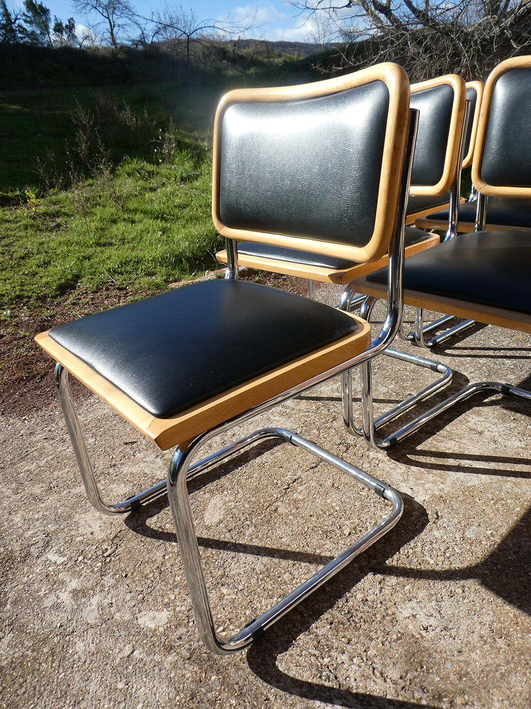 Lot de 6 chaises Cesca B32 par Marcel Breuer