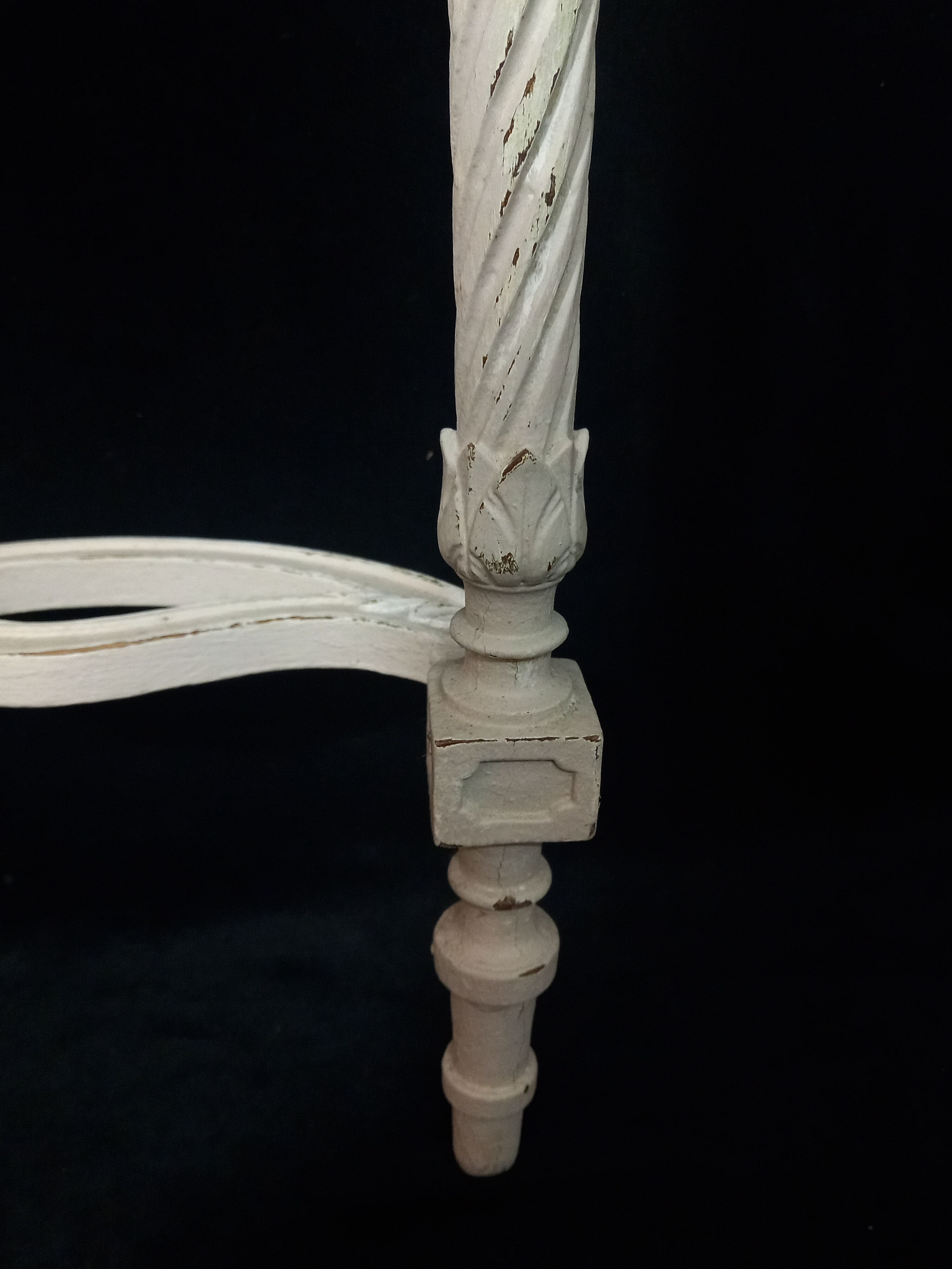 White wall lamp console Louis XVI style with pink marble top