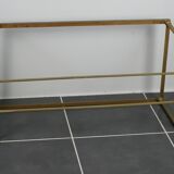 Green marble coffee table and vintage brass gold metal 60