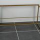 Table basse marbre vert et métal doré laiton vintage 60