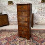 Lady's secretary in marquetry stamped