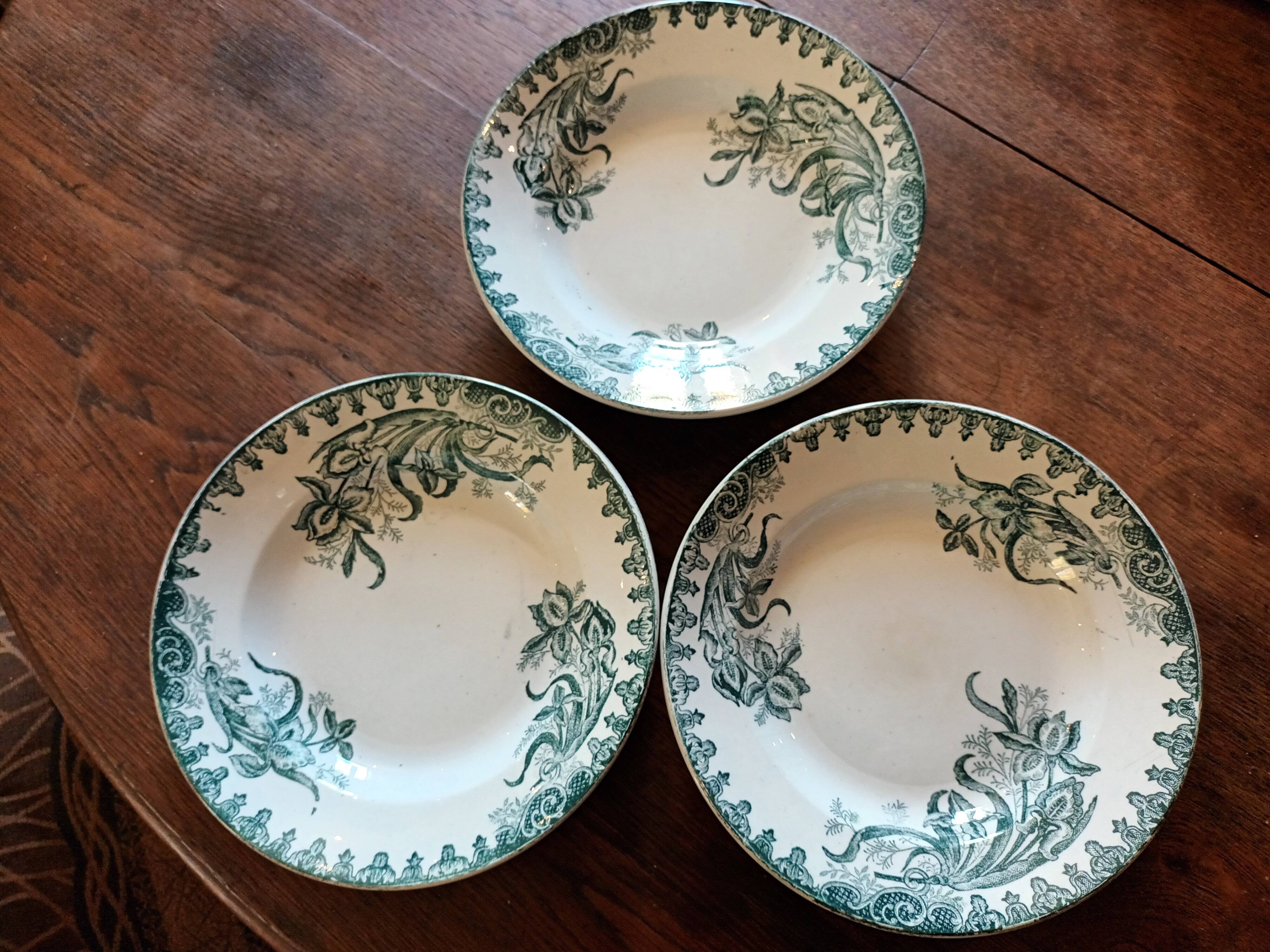 6 Terre de Fer soup plates