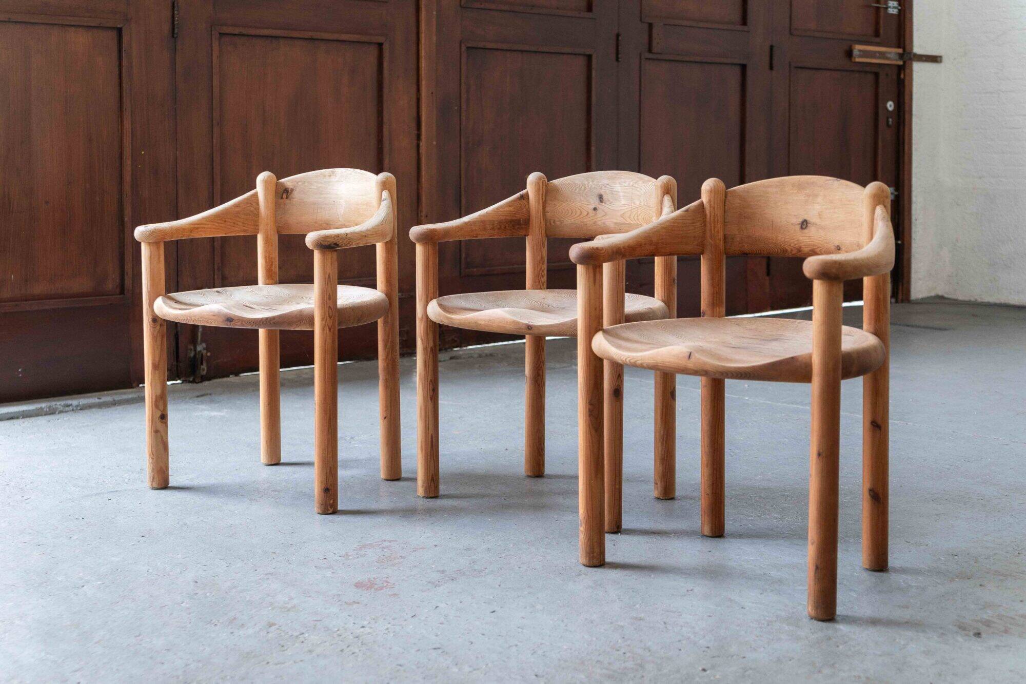Set of 3 dining chairs by Rainer Daumiller
