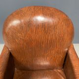 Leather art deco club chair from france, early 1900