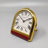 1980s Cartier Romane Alarm Clock Pendulette. Made in Swiss