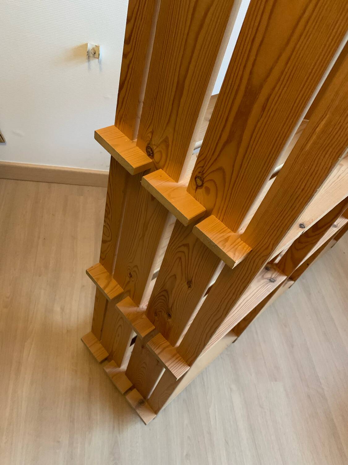 Vintage Mountain Pine Staircase Bookcase Circa 1980