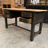 Black patina oak desk