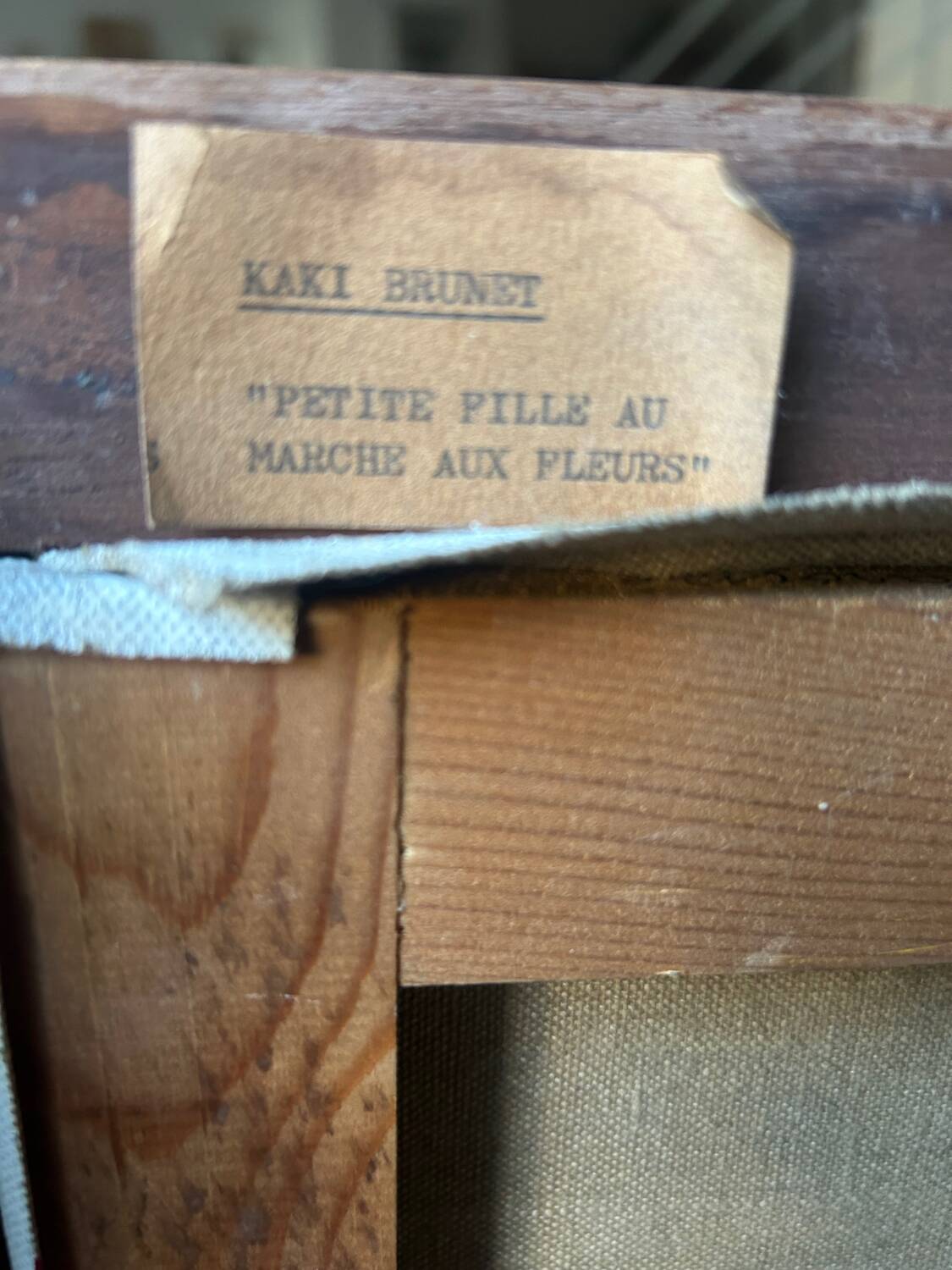 Framed painting by Kaki Brunet “flower market”