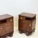 Pair of Art Deco bedside tables in walnut — Italy, 1930-1940