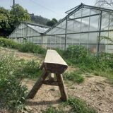 Brutalist style farm bench